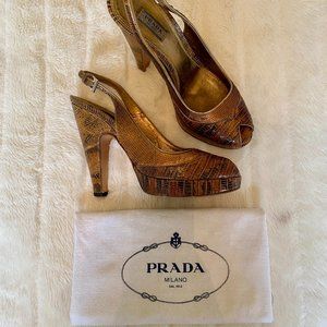 Vintage PRADA Sequin Hill Sandals